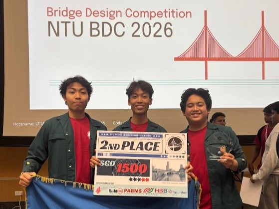 ITB Civil Engineering Team Wins Second Place in the 2026 NTU Bridge Design Competition, Excelling in Structural Efficiency